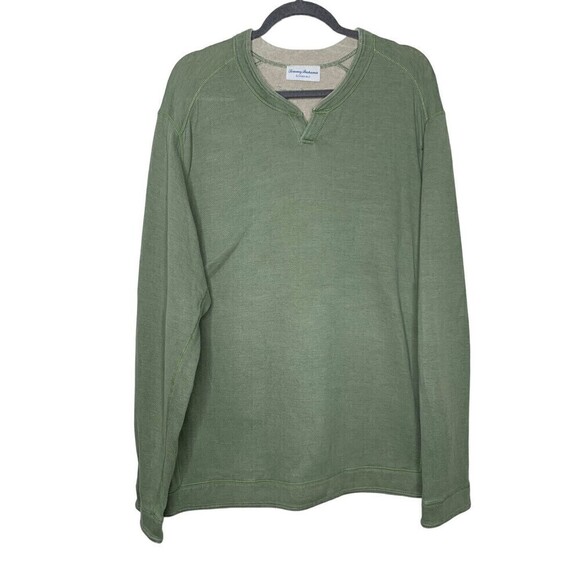 Tommy Bahama Other - Tommy Bahama Sweater Mens XL Green Tan Reversible Pullover Long Sleeve Sweater